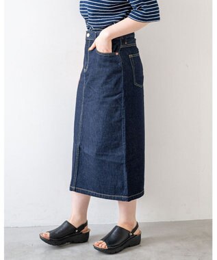 caqu FS 3/4丈 デニムスカートⅡ rinse