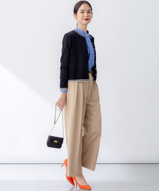 組曲 フラワーメタル ニット カーディガン ブラックベース