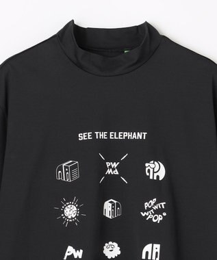 PW CIRCULUS 【MEN】9モチーフモックネック ゴルフ ブラック系