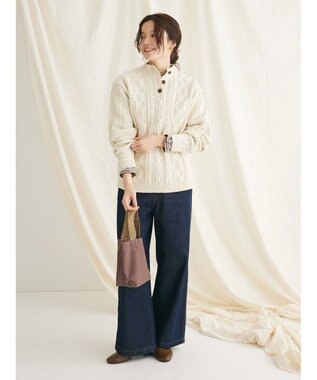 CRAFT STANDARD BOUTIQUE リサイクルポリエステルヘンリーネックプルオーバー Ivory