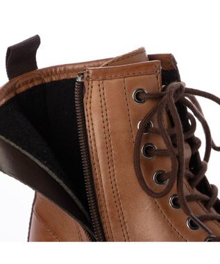 ing <ing>【WEB限定】レースアップショートブーツ ブラウン
