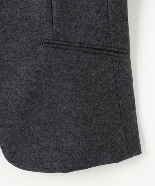 J.PRESS LADIES 【セットアップ対応】コンパクトジャージー ノーカラー ジャケット グレー系