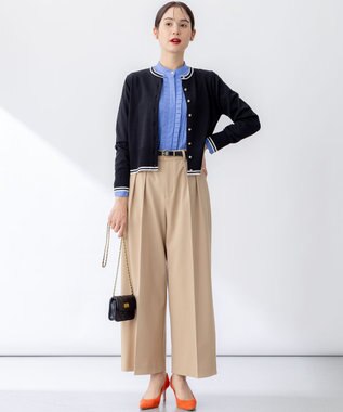 組曲 フラワーメタル ニット カーディガン ブラックベース