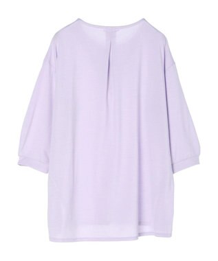 Green Parks バー付き７分袖ブラウソー Purple