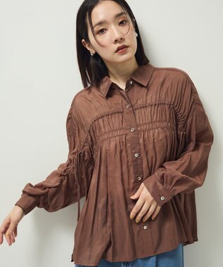 Green Parks ・ＥＬＥＮＣＡＲＥ　ＤＵＥ　シアーシャーリングシャツ Brown