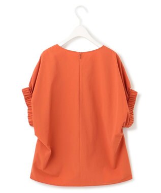 ICB 【接触冷感・UVカット・洗える】ヴィンテージスパンブロード デザインブラウス テラコッタ系