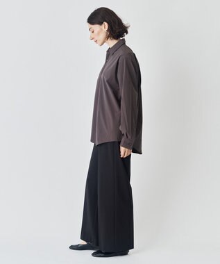 UNFILO MENS 【男女兼用】コンフォート レギュラーカラーシャツ [24年秋冬商品] ブラウン