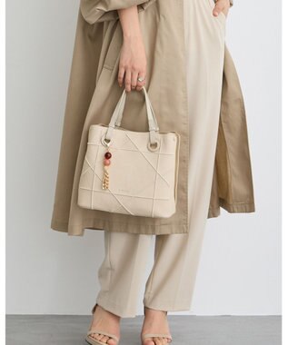 MioFIRANO カジュアルシッククロスラインハンドバッグ 2WAY チャーム付き　FIRANO フィラノ IVORY