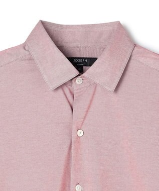 JOSEPH HOMME 【ストレッチ】ハイゲージコットンジャージー 　長袖レギュラーカラーシャツ ピンク系