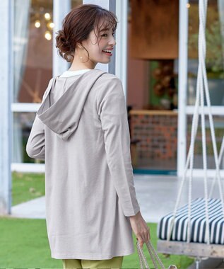 Tiaclasse 【小倉優子さん着用・UVケア・接触冷感】“やみつき”カットソーパーカーカーデ グレー