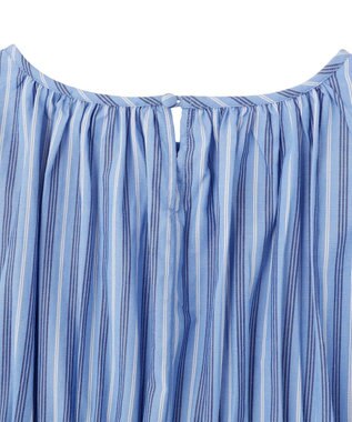 CRAFT STANDARD BOUTIQUE インド製 ハーフスリーブシャーリングワンピース Stripe