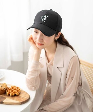 WEGO ロゴ刺繍キャップ ブラック