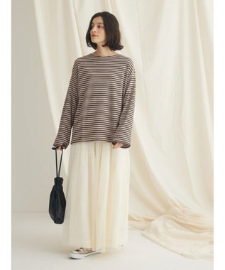 CRAFT STANDARD BOUTIQUE ボーダーワッフルプルオーバー Beige