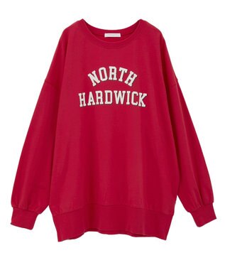 Green Parks カレッジロゴ裏毛チュニック Red