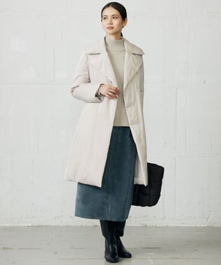 自由区 L 【17号サイズまで展開】ブライトダウン コート グレージュ