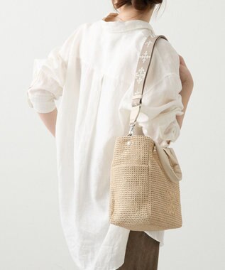 russet ナイロンラフィア2WAYトートバッグ(CE-1711) Ivory