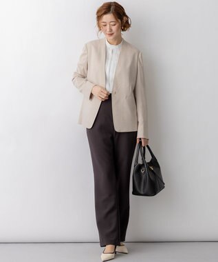 23区 【先行予約】バックサテンアムンゼン フロントタックブラウス ホワイト系