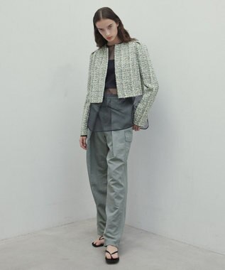 BEIGE， ERICA / シルクシースルークルーネックブラウス Black