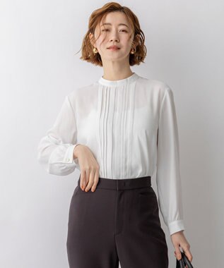  【先行予約】バックサテンアムンゼン フロントタックブラウス