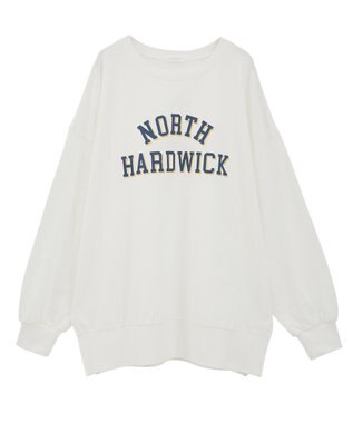 Green Parks カレッジロゴ裏毛チュニック Off White