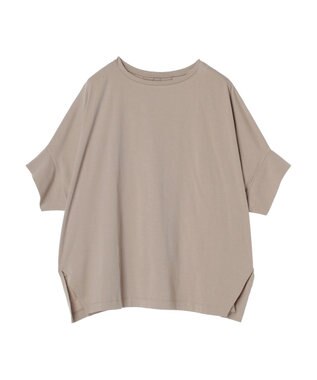 Green Parks 冷っとすずやか　ドルマンカット５分袖プルオーバー Gray Beige