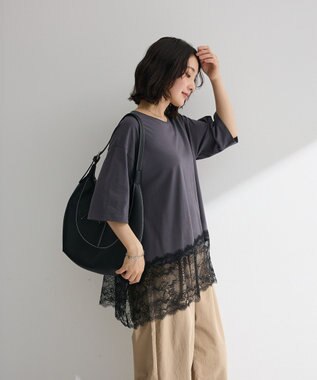 Green Parks ワンハンドルハーフムーンショルダーバッグ Black