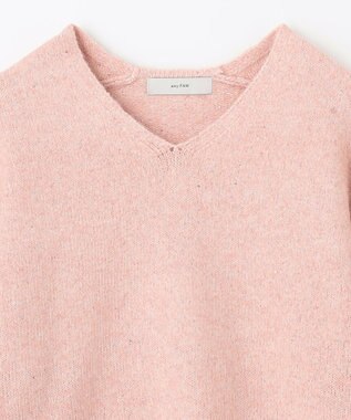 ANY シャイニースパンコールVネックニット ピンク