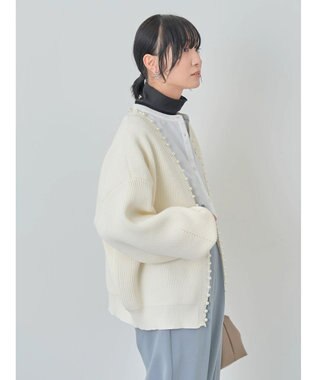 Green Parks ・ＥＬＥＮＣＡＲＥ　ＤＵＥパールトッパーカーディガン Ivory