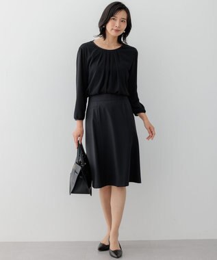 23区 【洗える】ドビードットシフォン ブラウス ブラック系