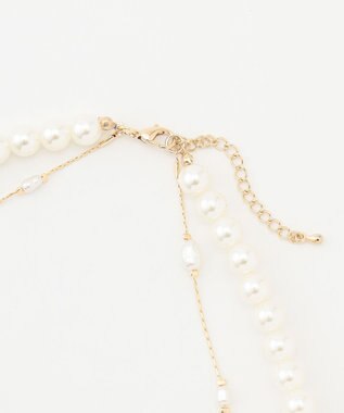 ANY ２連パールチェーンネックレス ライトゴールド
