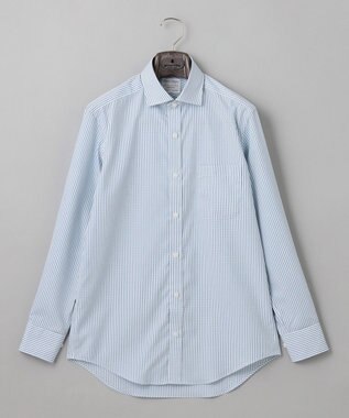 GOTAIRIKU 【形態安定】PREMIUMPLEATS_スモールワイドカラー 通年ドレスシャツ（チェック） サックスブルー系4