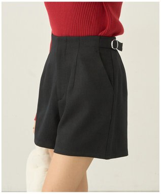 earth music&ecology サイドベルトショートパンツ Black