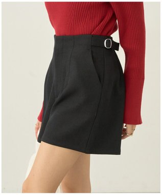 earth music&ecology サイドベルトショートパンツ Black