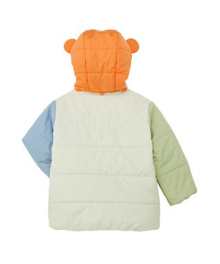 MIKI HOUSE HOT BISCUITS 【80-120cm】くまみみ付き 中綿ジャンパー アイボリー