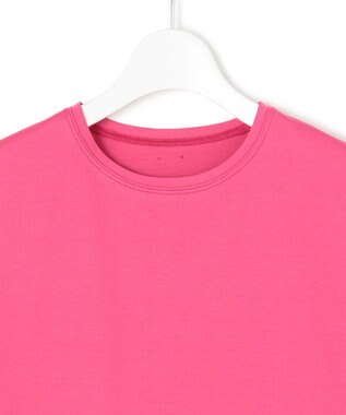 23区 L 【洗える】ハイエンド クルーネック Tシャツ マゼンタ系