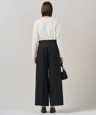 ICB L 【30th ANNIVERSARY】ヴィスコースウールツイル ワイドパンツ ブラック系