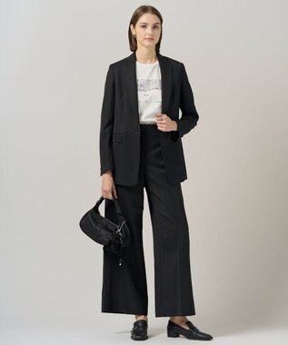 ICB L 【30th ANNIVERSARY】ヴィスコースウールツイル ワイドパンツ ブラック系