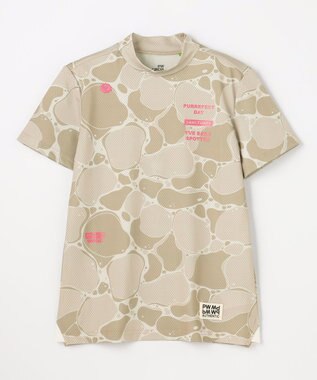 PW CIRCULUS 【MEN】WATER SURFACE プリントモックネックT ゴルフウェア レディース ベージュ系5