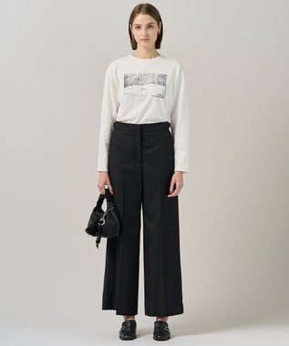 ICB L 【30th ANNIVERSARY】ヴィスコースウールツイル ワイドパンツ ブラック系