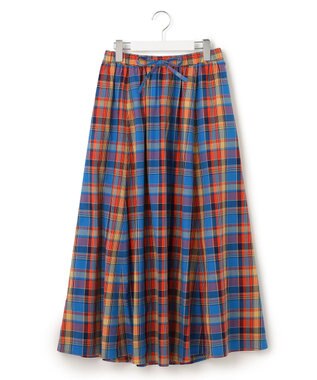 J.PRESS YORK STREET 【WOMEN】チェックフレアスカート ブルー系3