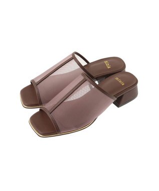 Green Parks ・ｍｉｎｉａ　チュールサンダル Brown