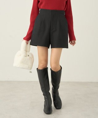 earth music&ecology サイドベルトショートパンツ Black