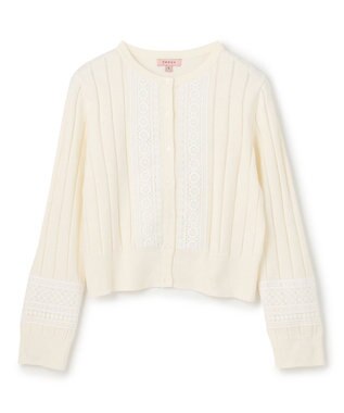 TOCCA LACE STREAM カーディガン オフ系