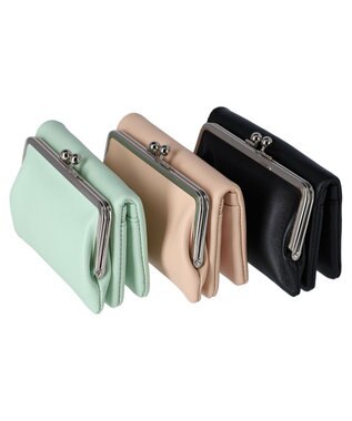 tsumori chisato CARRY キラキラ石 がま口 2つ折り財布 グリーン