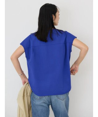 AMERICAN HOLIC 接触冷感フレンチスリーブタックポンチプルオーバー Blue