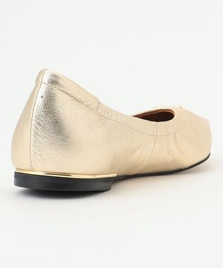 BEIGE， 【一部店舗限定】HENRI EN VARGO / ALYSSA フラットパンプス Gold