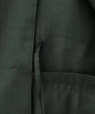 BEIGE， 【洗える】BERGAMOT / ウォッシャブルリネンバックドロストジャケット Forest Green
