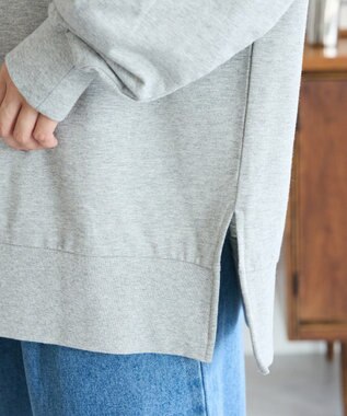 Green Parks カレッジロゴ裏毛チュニック Gray Mixture