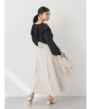 earth music&ecology バックレースアップスカート Ivory