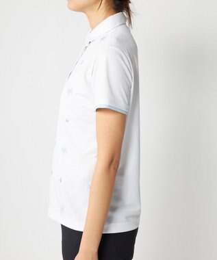 FILA GOLF／marie claire 【Marie claire sports】ロゴ刺繍半袖ポロシャツ ホワイト